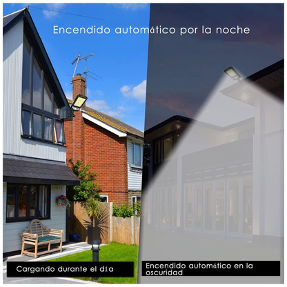 Foco Solar LED de Poste con Sensor de Movimiento