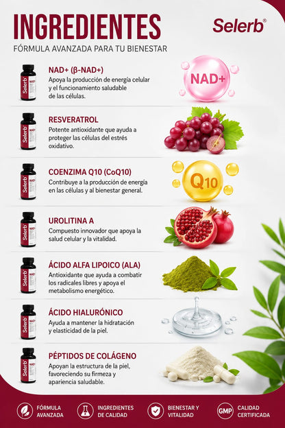 SELERB NAD+ For Women - 60 Cápsulas