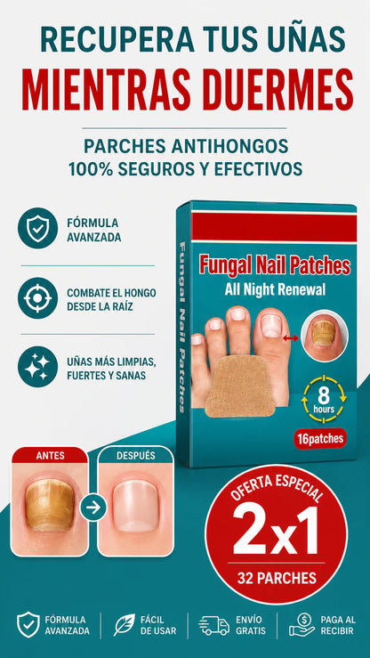Parches Uñas AntiHongos – 2 Cajas x 16 Parches (32 Unidades)