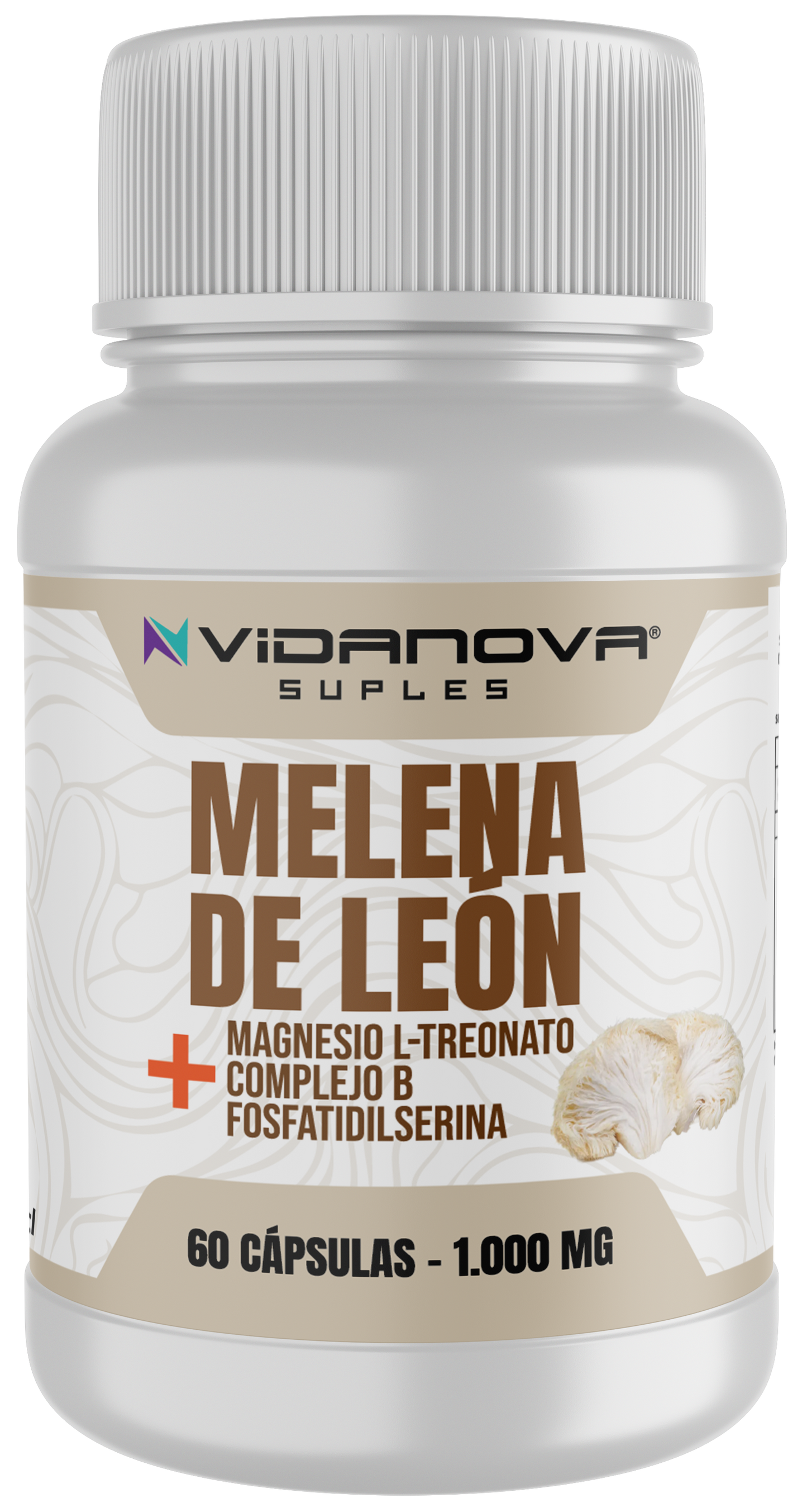 Melena de León – 1000mg por Porción | 60 Cápsulas | Función Cerebral y Memoria