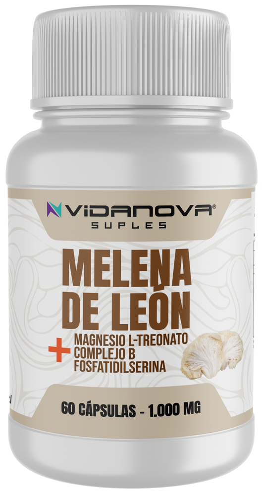 Melena de León – 1000mg por Porción | 60 Cápsulas | Función Cerebral y Memoria