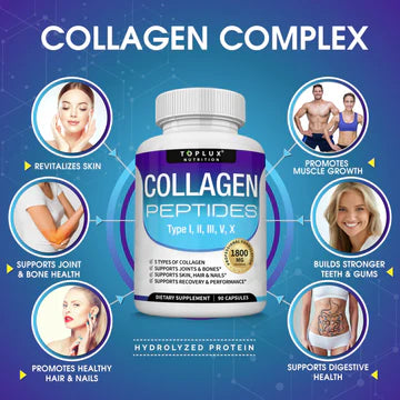 Colágeno Péptidos 5 Tipos (I, II, III, V y X) – 60 Cápsulas